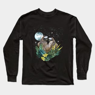 Sloths in love, lovers couple cute Long Sleeve T-Shirt